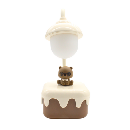 Lámpara de Escritorio Pastel de Osito Cuadrado