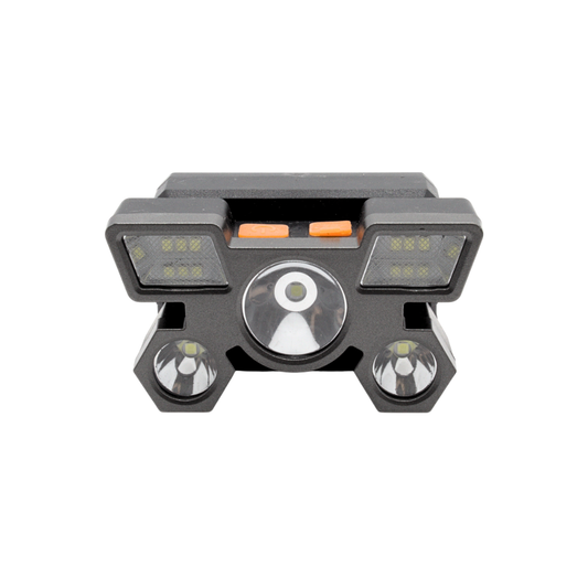 Linterna Frontal Recargable con Múltiples LEDs y Carga USB