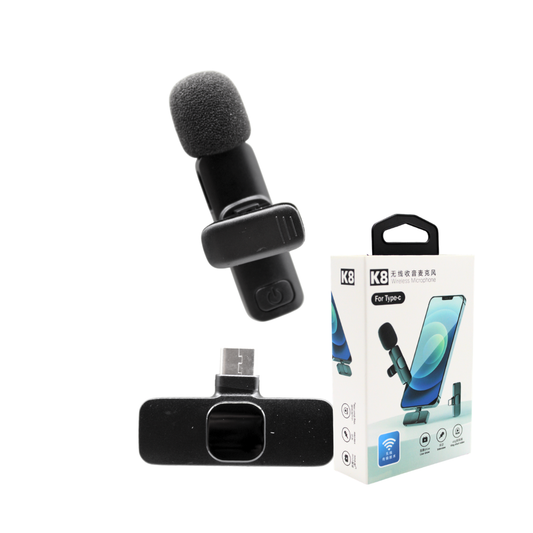 Micrófono de solapa con receptor tipo C