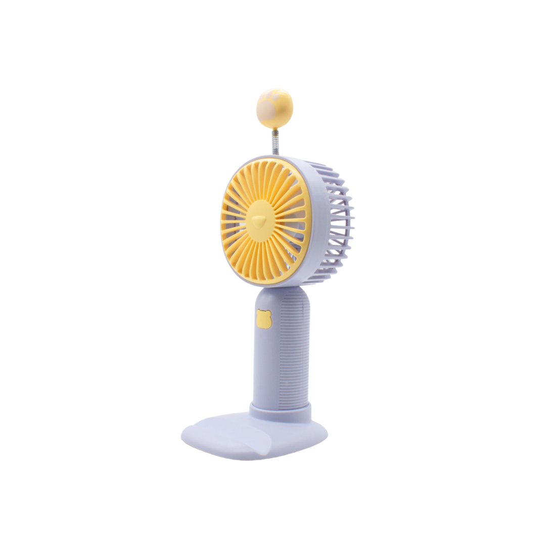 Mini ventilador de mano recargable USB con soporte para teléfono