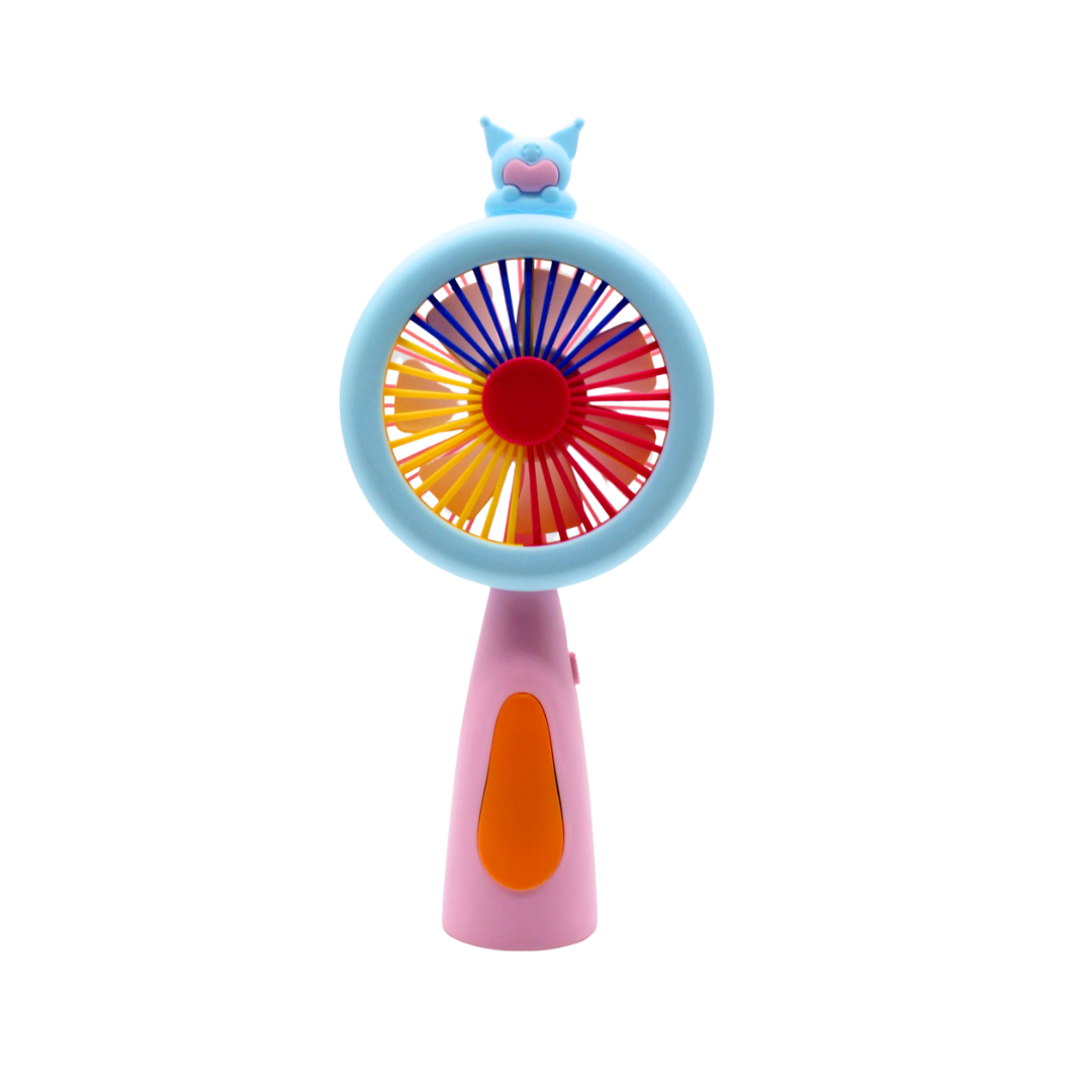 Mini ventilador de mano con lampara LED colorido de cargado USB