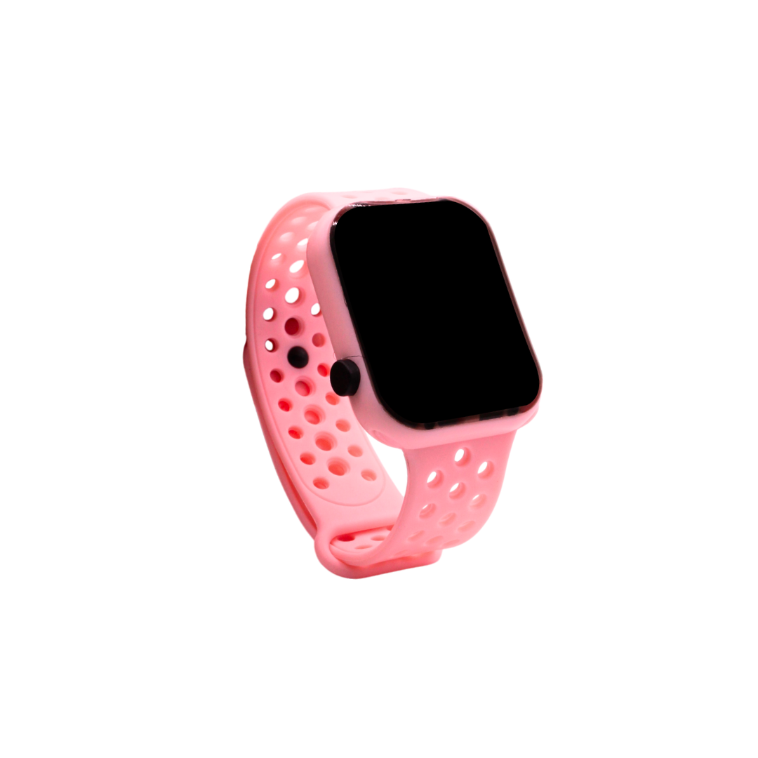 Reloj digital con correa ajustable arcoíris