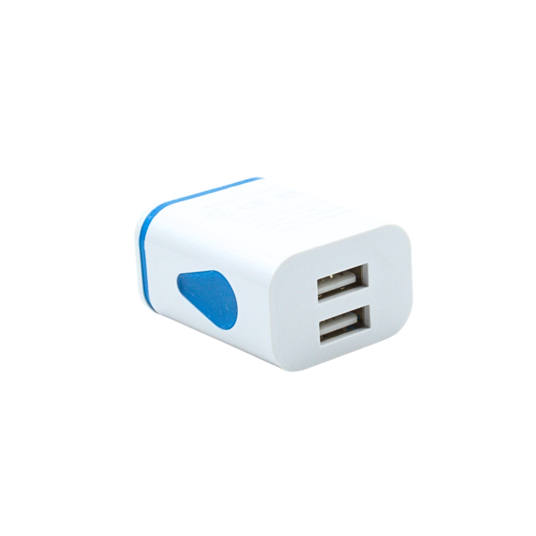 Adaptador de corriente de doble entrada USB