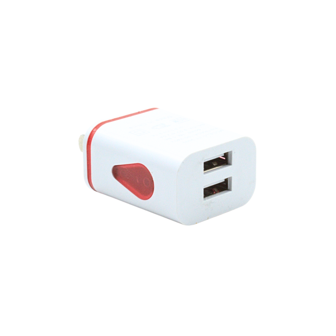 Adaptador de corriente de doble entrada USB