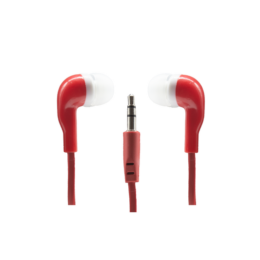 Audífonos in ear coloridos con entrada tipo 3.5 mm