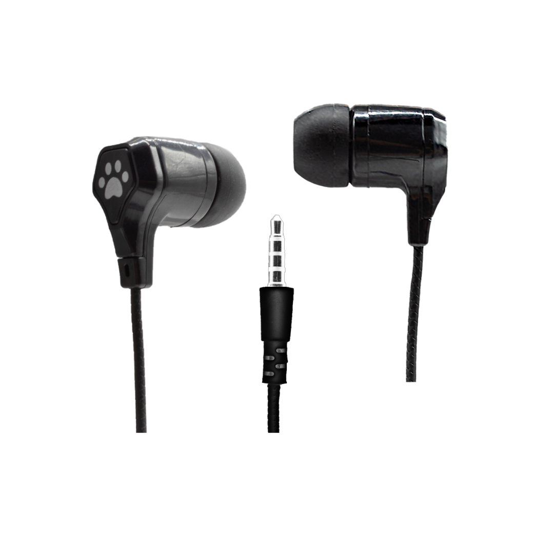 Audífonos in ear con entrada tipo 3.5 mm huellitas de gato