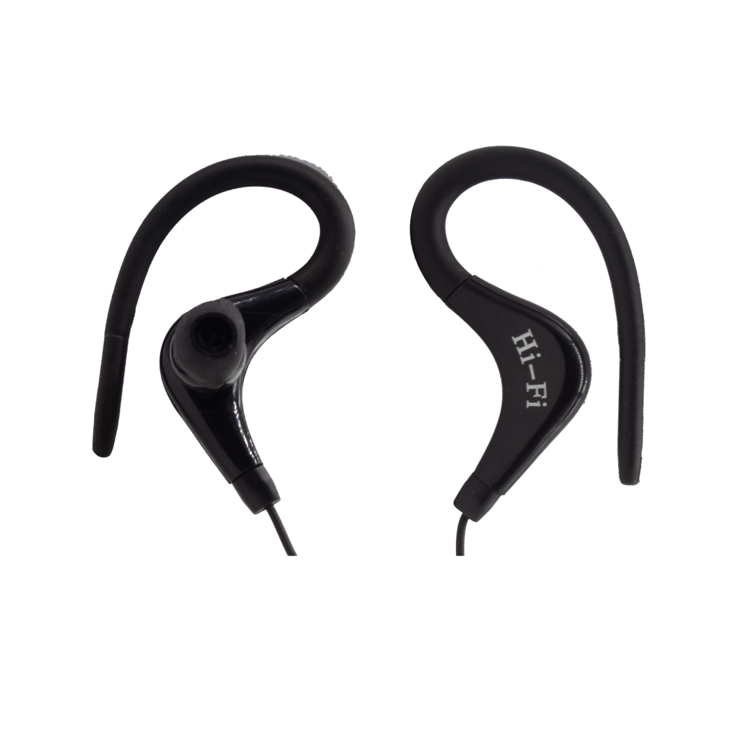 Audífonos in ear deportivos manos libres con gancho para oreja y entrada 3.5 mm