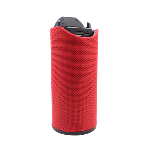 Bocina bluetooth portátil recargable con soporte para teléfono