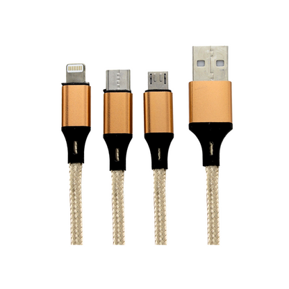 Cable cargador universal USB 3 a 1