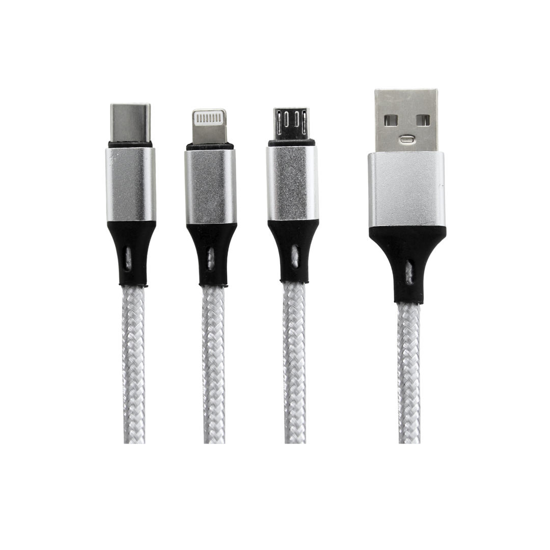 Cable cargador universal USB 3 a 1