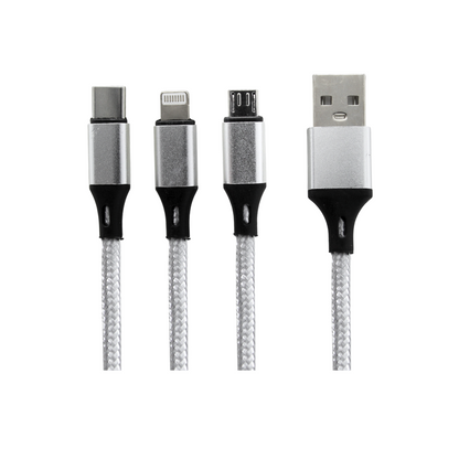 Cable cargador universal USB 3 a 1