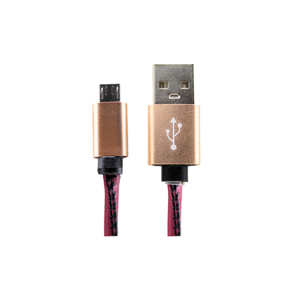 Cable cargador universal USB de cuero vintage