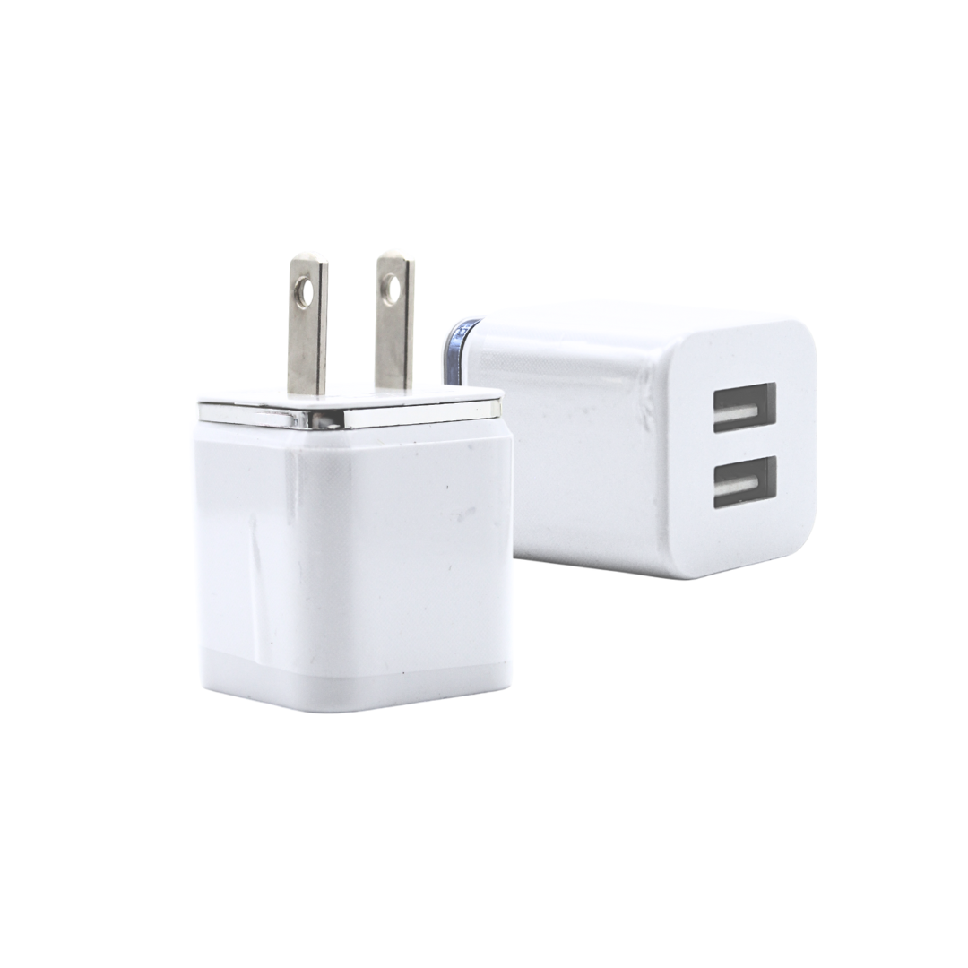 Cubo adaptador de corriente usb con doble entrada