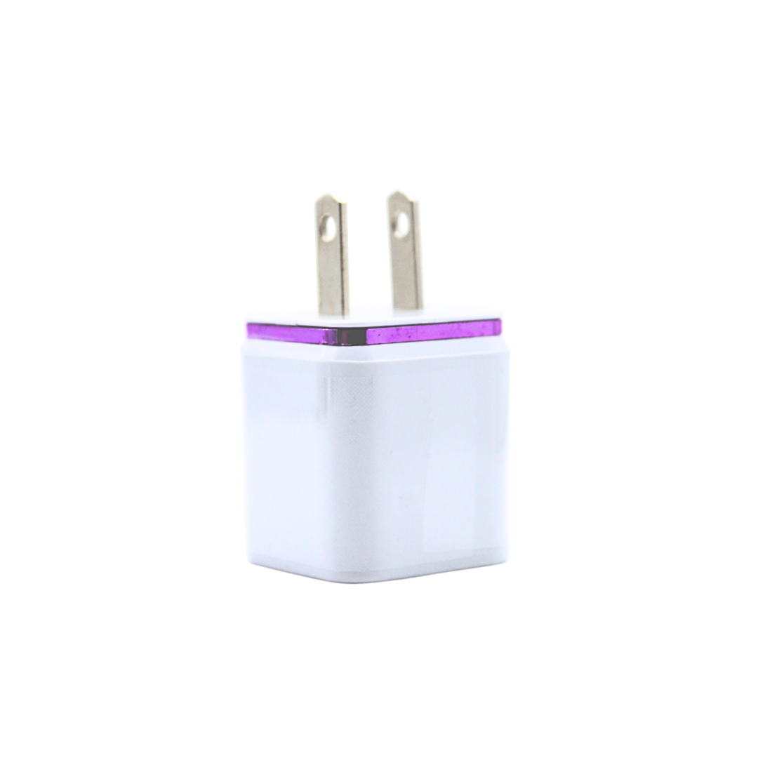 Cubo adaptador de corriente usb con doble entrada