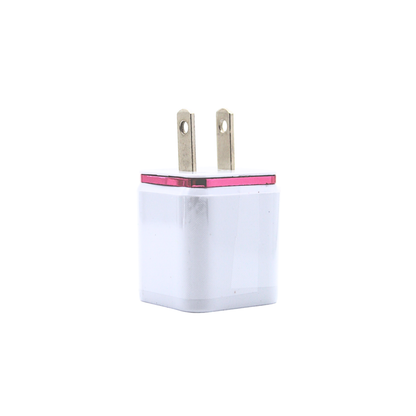 Cubo adaptador de corriente usb con doble entrada