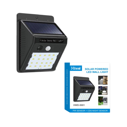 Lámpara Solar LED de Pared con Sensor de Movimiento PIR