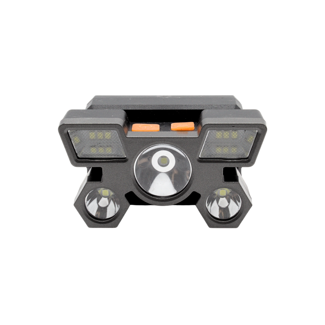 Linterna Frontal Recargable con Múltiples LEDs y Carga USB