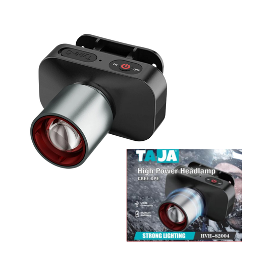 Linterna Frontal Recargable TAJA HYH-82004 con LED CREE XPE y Carga USB