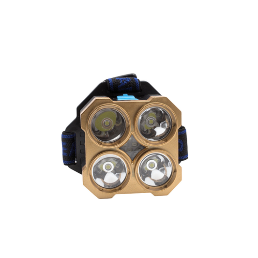 Linterna Frontal Recargable con 4 LEDs de Carga USB