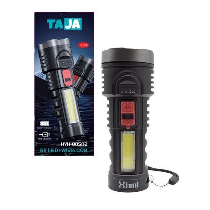 Linterna Táctica LED Luz COB Lateral Recargable