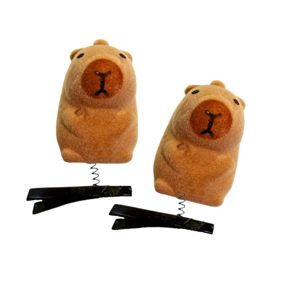 Pasador para el cabello con Capibara bailarín