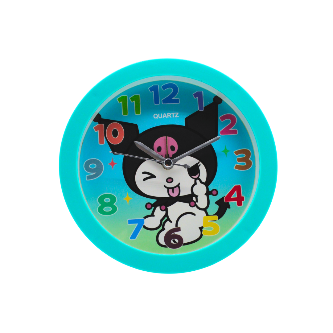 Reloj de Pared Sanrio Kuromi con Orejas Quartz Infantil