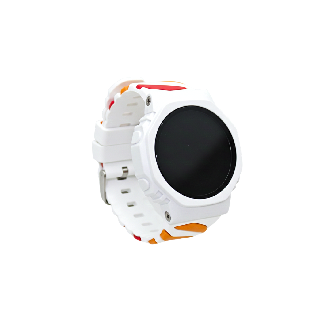 Reloj digital ajustable con correa arcoiris