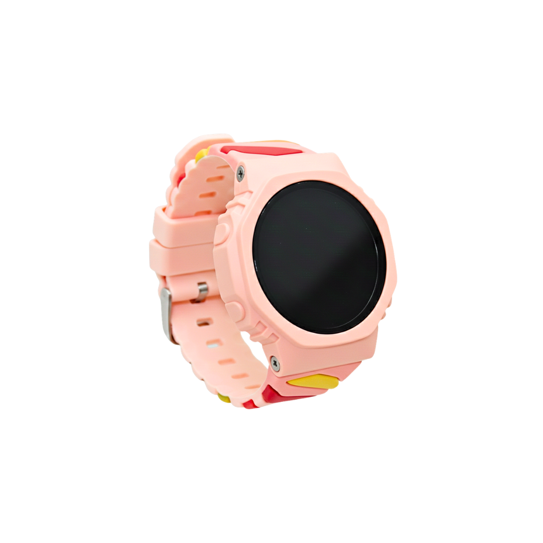 Reloj digital ajustable con correa arcoiris