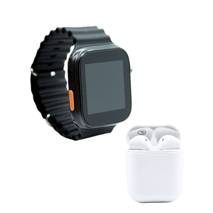 Reloj inteligente Ultra8 PRO MAX con pantalla táctil y correa de silicona con audífonos bluetooth