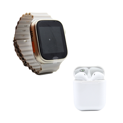Reloj inteligente Ultra8 PRO MAX con pantalla táctil y correa de silicona con audífonos bluetooth