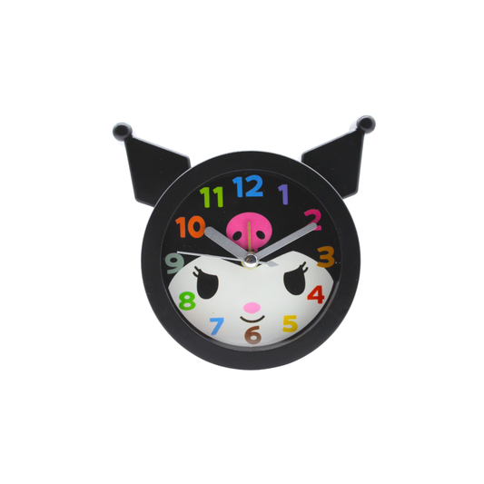 Reloj Despertador Sanrio Kuromi con Orejas Quartz Infantil Grande