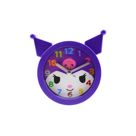 Reloj Despertador Sanrio Kuromi con Orejas Quartz Infantil Grande